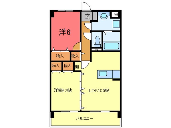 Y&MドリームⅢの物件間取画像